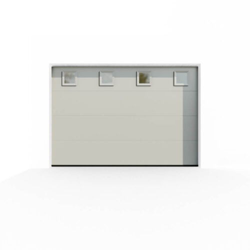 Porte de Garage Sectionnelle Classique avec hublots horizontaux - artNtraction exclusive - Prix pas cher